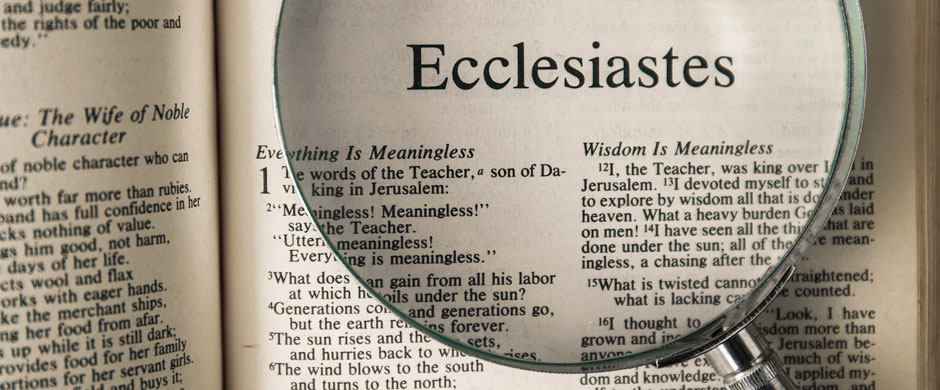 Meaning or Meaningless? ~ Ecclesiastes 1:1-18